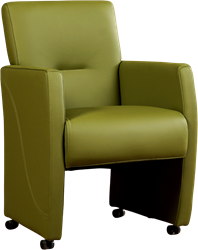 Leren eetkamerfauteuil Pleasure - Toledo Leer Apple Green - Met handgreep
