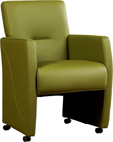 Leren eetkamerfauteuil Pleasure - Toledo Leer Apple Green - Met handgreep