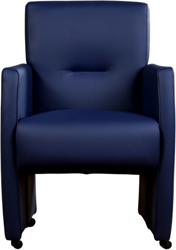 Leren eetkamerfauteuil Pleasure - Toledo Leer Kobalt - Met handgreep-2