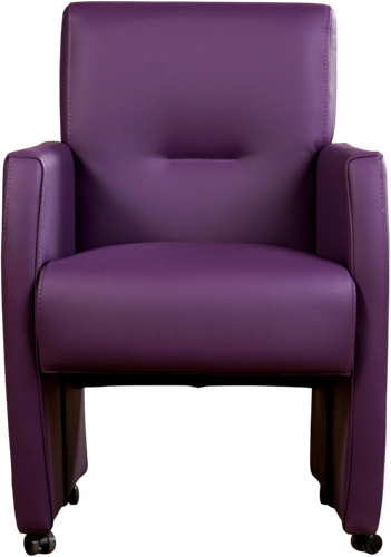Leren eetkamerfauteuil Pleasure - Toledo Leer Aubergine - Met handgreep-2
