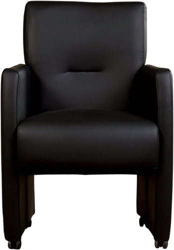 Leren eetkamerfauteuil Pleasure - Toledo Leer Nero - Met handgreep-2