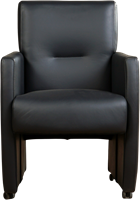 Leren eetkamerfauteuil Pleasure - Toledo Leer Pacific - Met handgreep-2