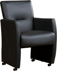 Leren eetkamerfauteuil Pleasure - Toledo Leer Pacific - Met handgreep