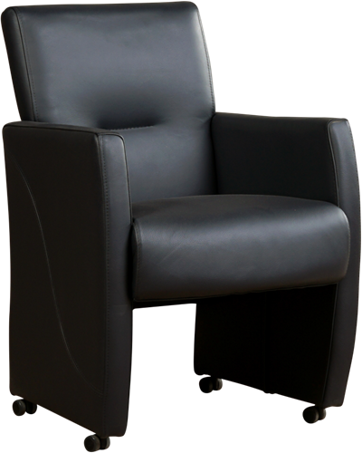 Leren eetkamerfauteuil Pleasure - Toledo Leer Pacific - Met handgreep