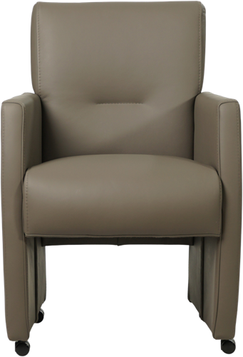 Leren eetkamerfauteuil Pleasure - Toledo Leer Smog - Met handgreep-2