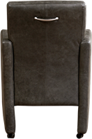 Leren eetkamerfauteuil Pleasure - Vintage Leer Grey - Met handgreep-3