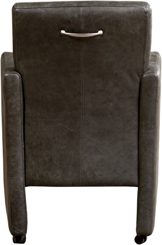 Leren eetkamerfauteuil Pleasure - Vintage Leer Grey - Met handgreep-3