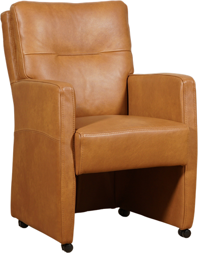 Leren eetkamerfauteuil Sharp - Granada leer Sahara - Zonder handgreep