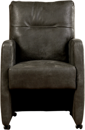 Leren eetkamerfauteuil Sharp - Kenia Leer Antracite - Zonder handgreep-2
