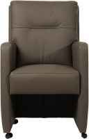 Leren eetkamerfauteuil Sharp - Toledo Leer Moss - Met handgreep Zwart-2