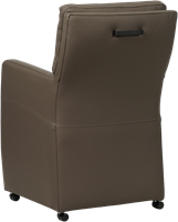 Leren eetkamerfauteuil Sharp - Toledo Leer Moss - Met handgreep Zwart-3