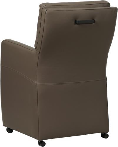 Leren eetkamerfauteuil Sharp - Toledo Leer Moss - Met handgreep Zwart-3