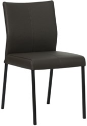 Leren eetkamerstoel Basic - Toledo Leer Caffe - Zwart