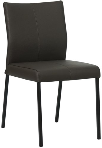Leren eetkamerstoel Basic - Toledo Leer Caffe - Zwart