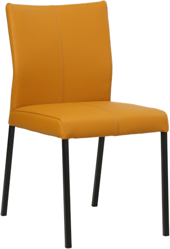 Leren eetkamerstoel Basic - Toledo Leer Leem - Zwart