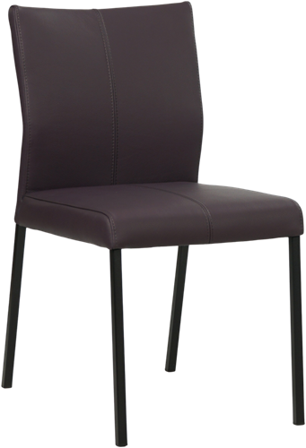 Leren eetkamerstoel Basic - Toledo Leer Merlin - Zwart