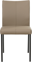 Leren eetkamerstoel Basic - Toledo Leer Mocca - Zwart-2
