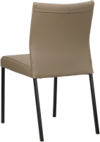 Leren eetkamerstoel Basic - Toledo Leer Mocca - Zwart-3