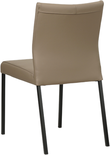 Leren eetkamerstoel Basic - Toledo Leer Mocca - Zwart-3