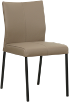 Leren eetkamerstoel Basic - Toledo Leer Mocca - Zwart
