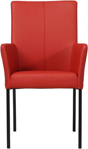 Leren eetkamerstoel Comfort - met armleuning - Toledo Leer Ducati - Poot - Vierkant - Zwart-2