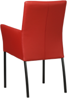 Leren eetkamerstoel Comfort - met armleuning - Toledo Leer Ducati - Poot - Vierkant - Zwart-3