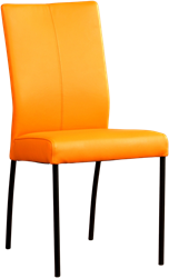 Leren eetkamerstoel Comfort - Toledo Leer Mandarin - Rond - Zwart