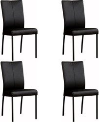 Leren eetkamerstoel Comfort - set van 4 stoelen