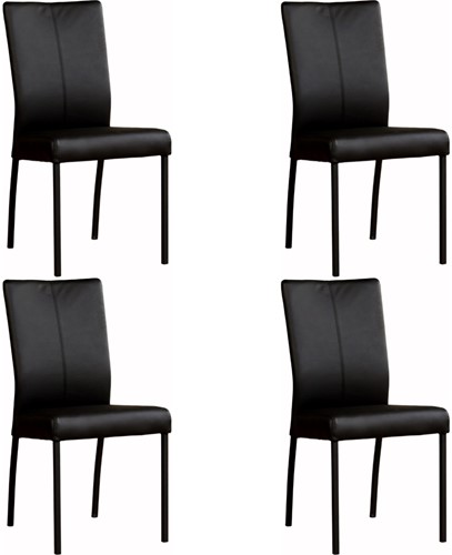 Leren eetkamerstoel Comfort - set van 4 stoelen