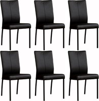 Leren eetkamerstoel Comfort - set van 6 stoelen