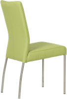 Leren eetkamerstoel Comfort - Hermes Leer Lime - Rond - RVS-2