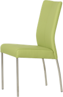 Leren eetkamerstoel Comfort - Hermes Leer Lime - Rond - RVS-3