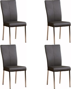 Set van 4 Leren eetkamerstoelen Daily