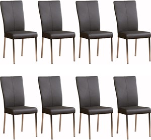 Set van 8 Leren eetkamerstoelen Daily
