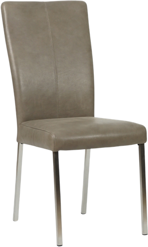 Leren eetkamerstoel Daily - Vintage Stone - Kleur poot, zwart
