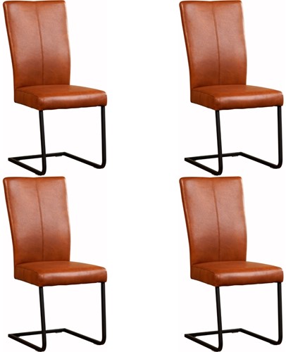 Leren eetkamerstoel Dare - set van 4 stoelen