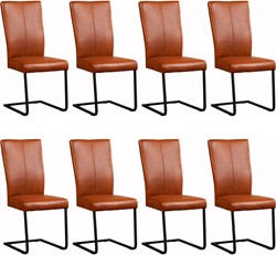 Leren eetkamerstoel Dare - set van 8 stoelen