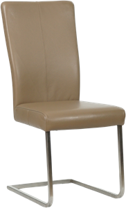 Leren eetkamerstoel dare met armleuning 6 bruin, bruin leer, bruine keukenstoelen