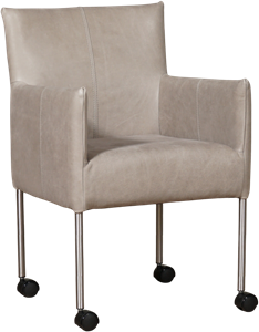 Leren eetkamerstoel desire 598 grijs, grijs leer, grijze keukenstoelen