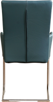 Leren eetkamerstoel Dry - met armleuning en sledepoot rond-3