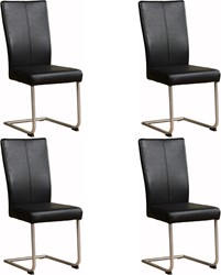 Leren eetkamerstoel Dry - set van 4 stoelen