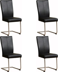 Set van 4 Leren eetkamerstoelen Dry