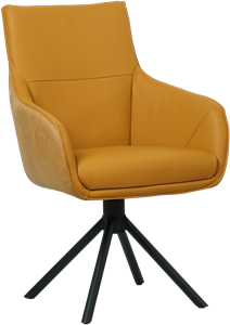 leren industriële draaibare eetkamerstoel Fancy - ( leer)