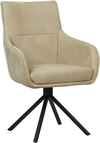 Leren eetkamerstoel Fancy - Draaibaar - Automatisch terug naar beginstand - Vintage Leer Olive