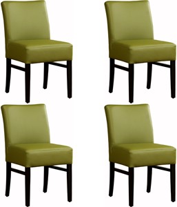 Set van 4 Leren eetkamerstoelen Hold