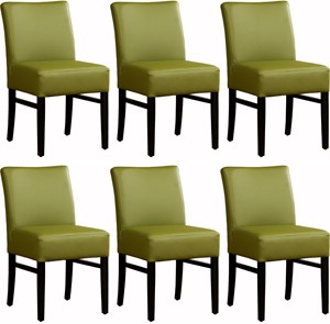 Set van 6 Leren eetkamerstoelen Hold