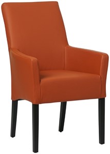 Cognac leren landelijke eetkamerstoel Just - Toledo Leer Cotto (cognac leer)