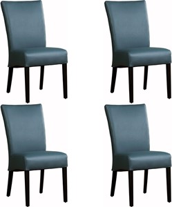 Set van 4 Leren eetkamerstoelen Just