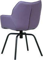 Leren eetkamerstoel Magic - draaipoot rond frame - Toledo Lila (lichtpaars)-3