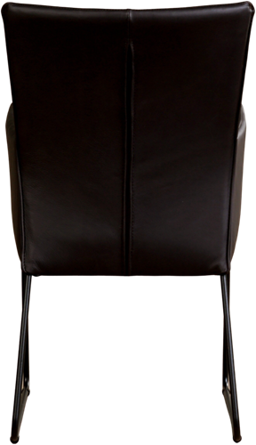 Leren eetkamerstoel Mate - met armleuning en design U-poot - Rancho Leer Moro-3
